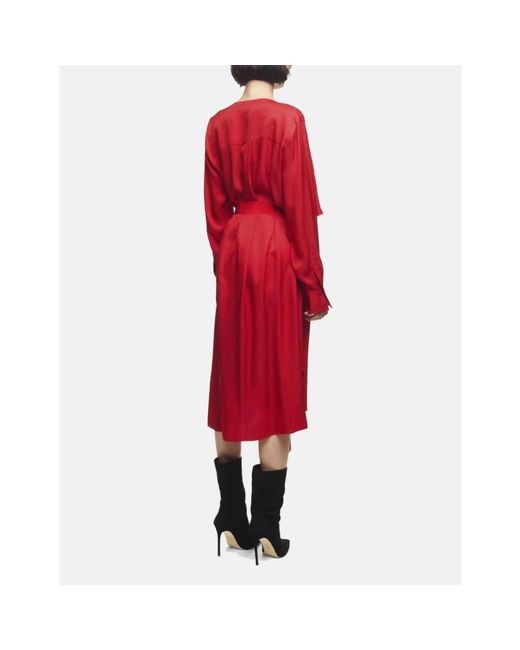 Carolina Herrera Red Midi Dresses