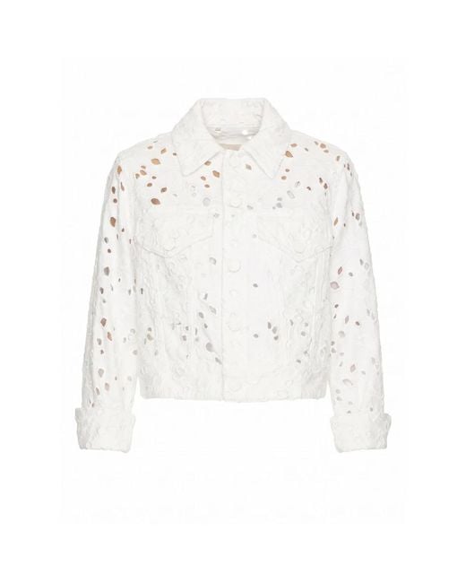 Alice + Olivia White Light Jackets