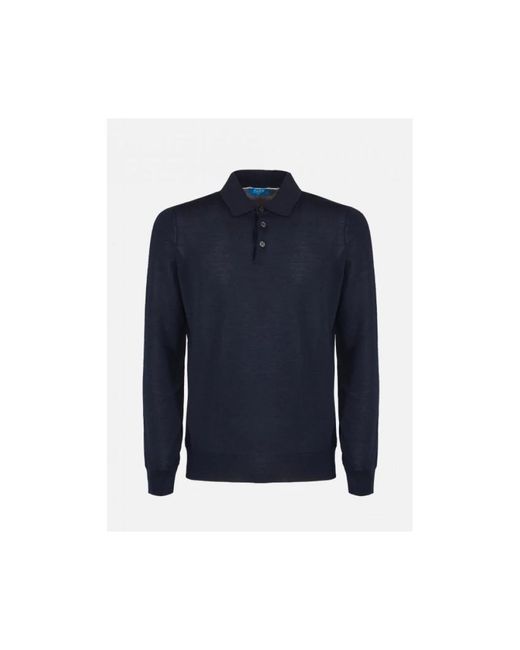 Fefe Blue Round-Neck Knitwear for men