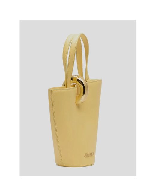 Jacquemus Le Petit Bambola Leren Tas in het Yellow