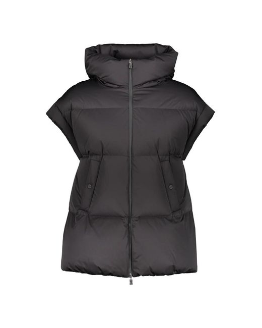Herno Jassen ,Zwart ,Polyester Ganzendons Ritsvest in het Black