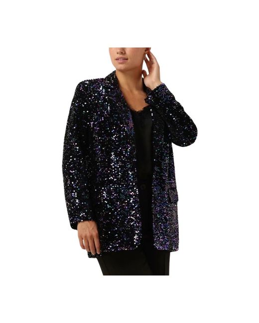 Notre-v Jassen ,Veelkleurig ,Pailletten Glitter Velvet Blazer in het Black
