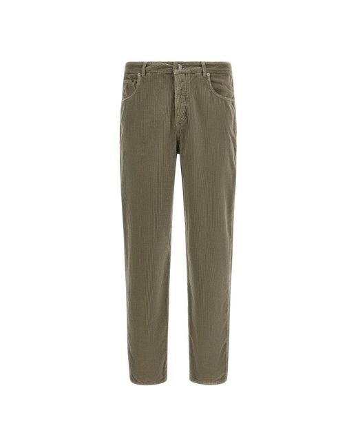 Brunello Cucinelli Green Straight Trousers for men