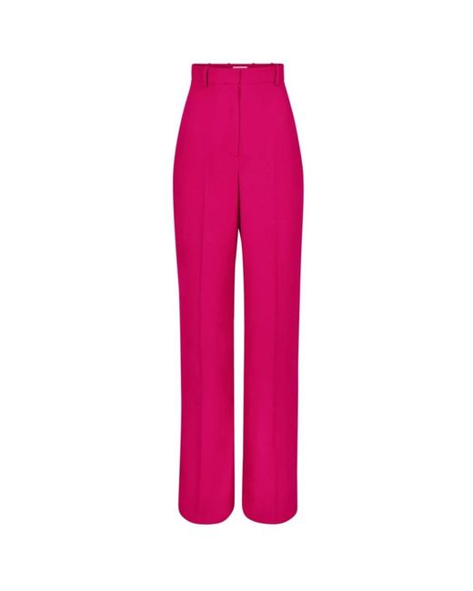 Nina Ricci Pink Flared wool pants in fuchsia