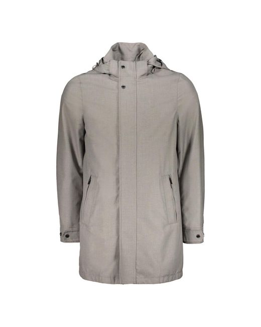 Moorer Jassen ,Grijs ,Polyester Lichtgewicht Jas Met Capuchon in het Gray voor heren