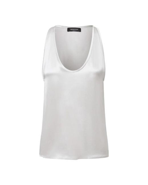 Fabiana Filippi White Sleeveless Tops