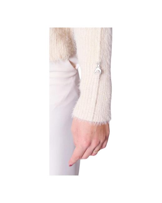 Patrizia Pepe White Round-Neck Knitwear