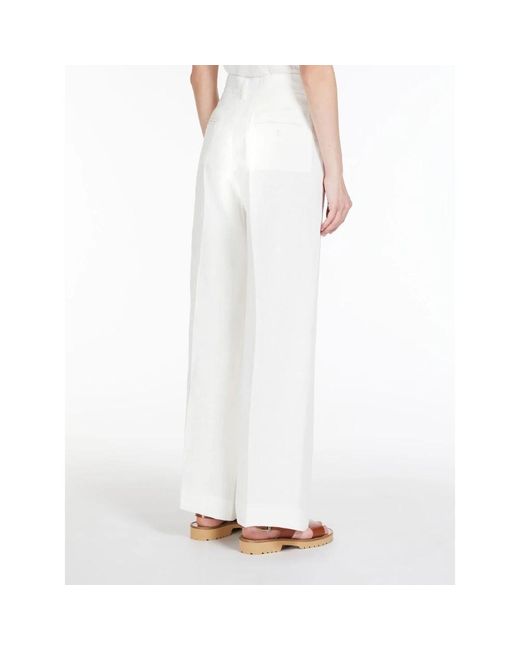 Pantalons Max Mara en coloris White