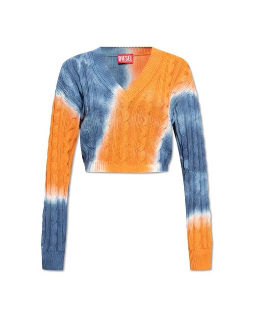 V-Neck Knitwear DIESEL de color Blue
