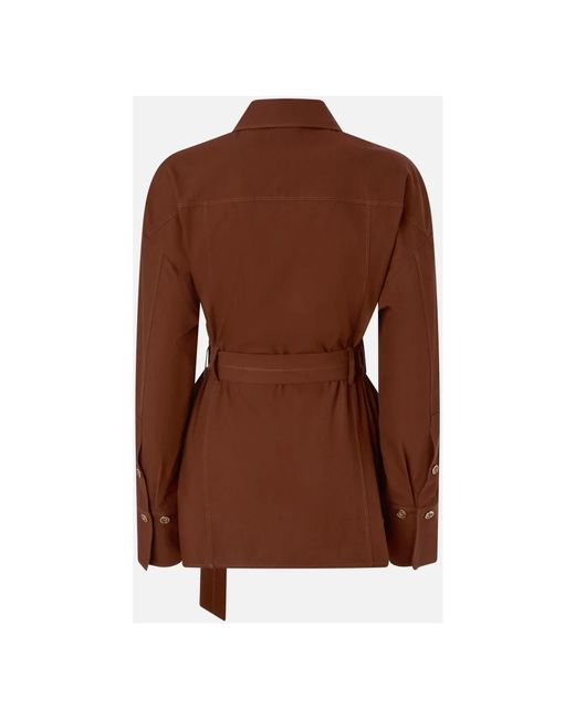 Pinko Overhemden ,Bruin ,Katoen Cheryl Overshirt in het Brown