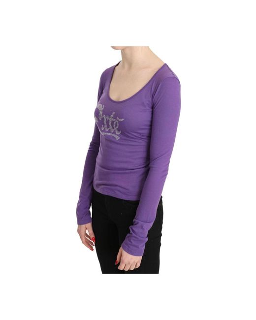 Exte Purple Long Sleeve T-Shirts