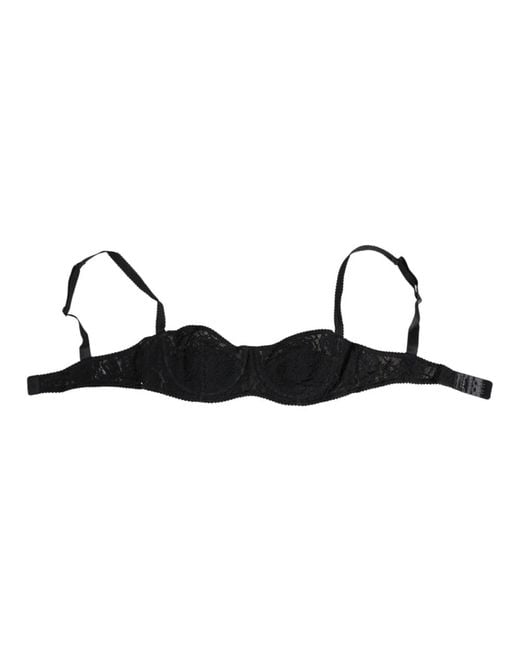 Dolce & Gabbana Black Schwarzer Spitzen-Bügel-Bh Dessous