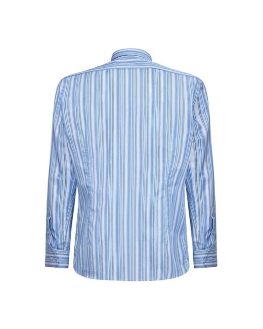 Etro Overhemden ,Blauw ,Katoen Casual Shirt in het Blue voor heren
