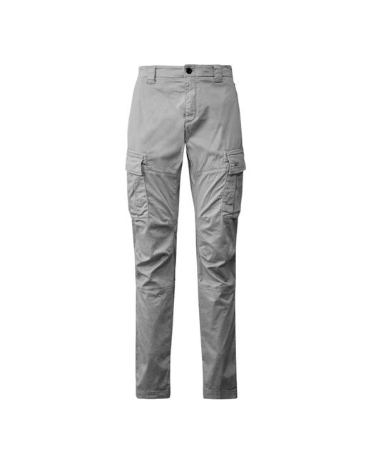 Slim-Fit Trousers di C P Company in Gray da Uomo
