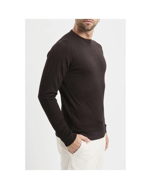 Daniele Fiesoli Black Round-Neck Knitwear for men
