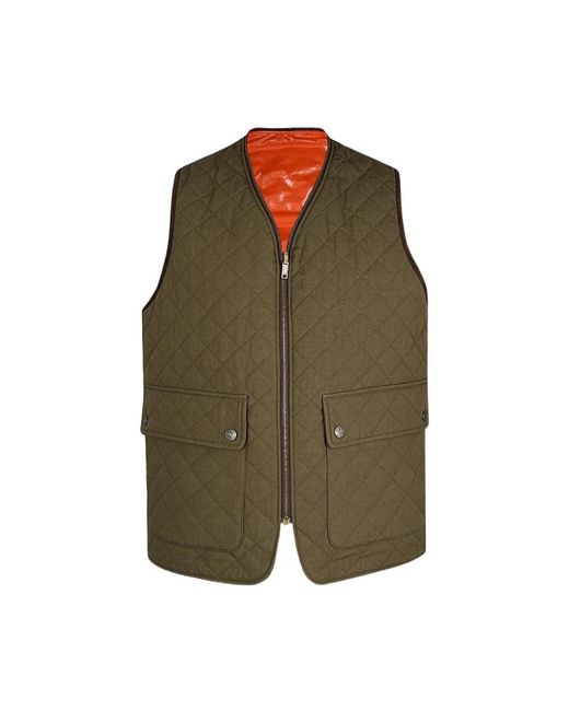 DSquared² Jassen ,Groen ,Katoen Omkeerbaar Mouwloos Vest in het Green voor heren