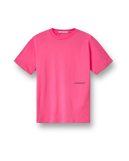 T-shirt in jersey con stampa frontale di hinnominate in Pink