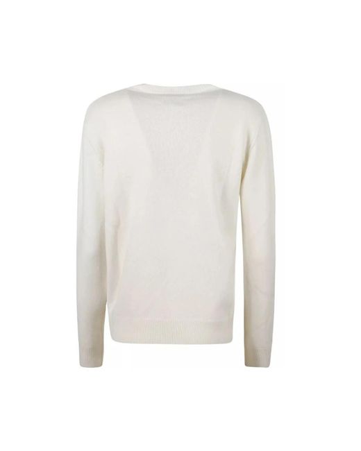 Mc2 Saint Barth White Round-Neck Knitwear