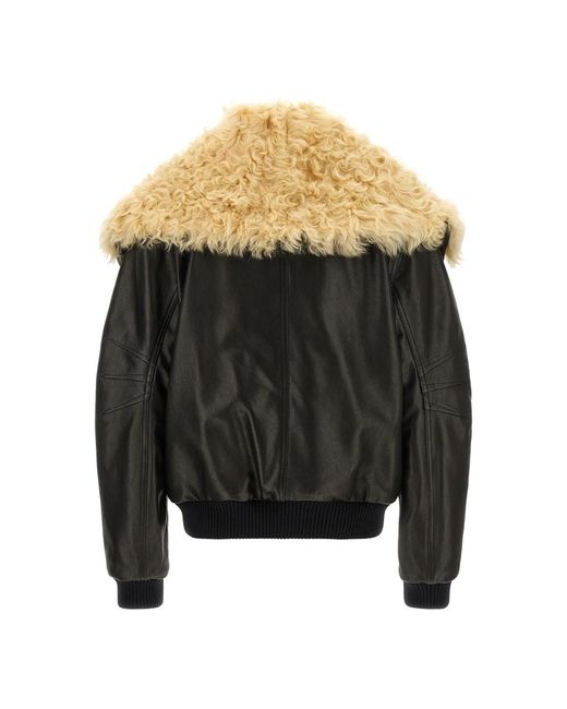 The Attico Black Leather Jackets