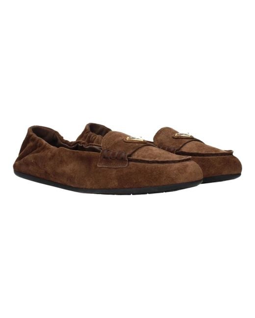 Prada Brown Ballerina Shoes