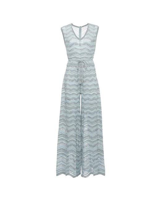 D.exterior Blue Jumpsuits