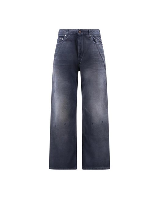 Balenciaga Blue Wide Jeans for men