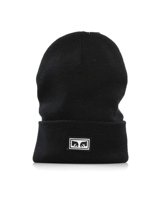 Obey Accessoires ,Zwart ,Icoon Ogen Zwart Beanie Hoed in het Black voor heren