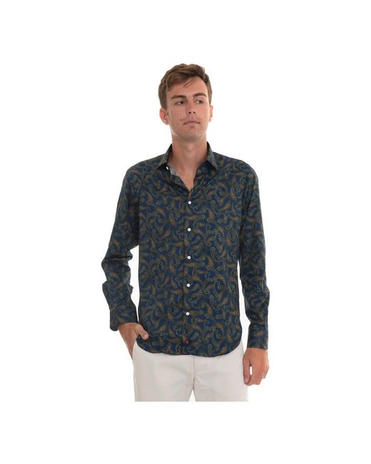 Carrel Blue Casual Shirts for men