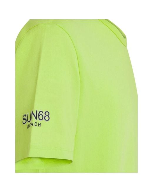 Sun 68 Green T-Shirts for men
