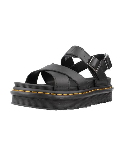 Dr. Martens Black Flat Sandals