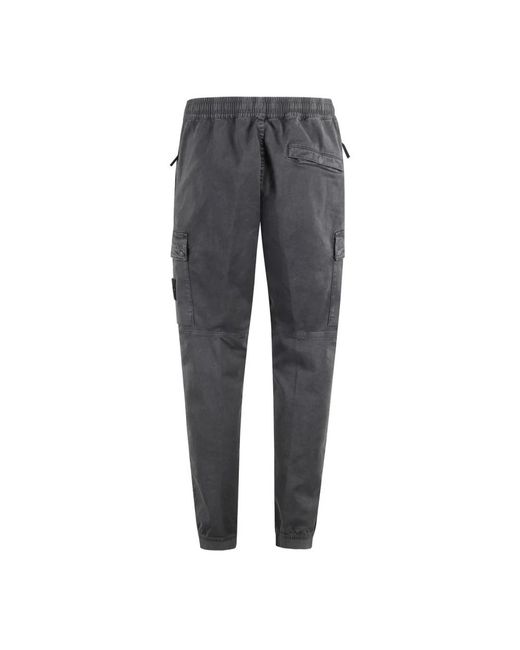 Stone Island Gray Slim-Fit Trousers for men