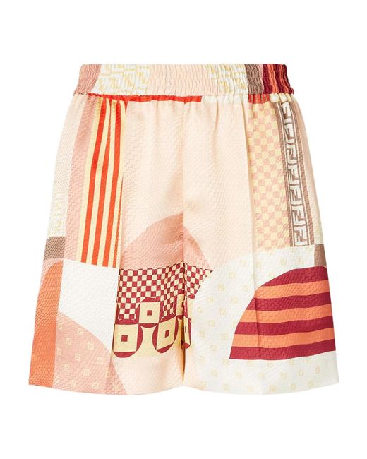 Fendi Red Short Shorts