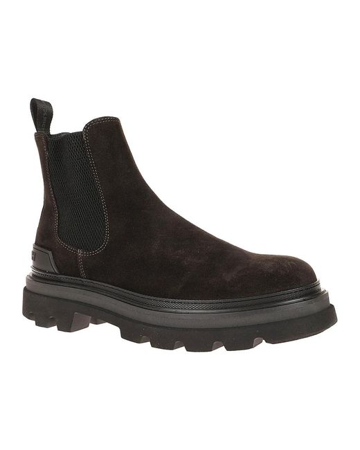 Woolrich Suede Chelsea Combat Boot in het Black voor heren