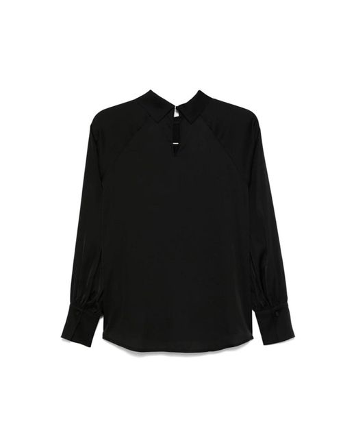 D.exterior Black Blouses