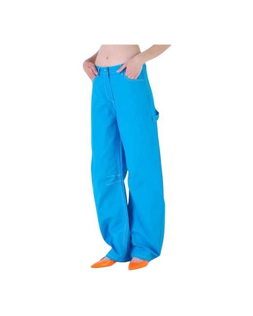 Silvian Heach Blue Wide Trousers