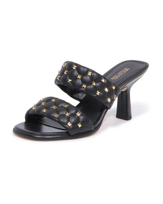 Michael Kors Black Heeled Mules