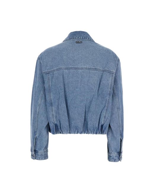 Michael Kors Jassen ,Blauw ,Denim Denim Bomberjack in het Blue