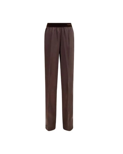 Tom Ford Brown Straight Trousers