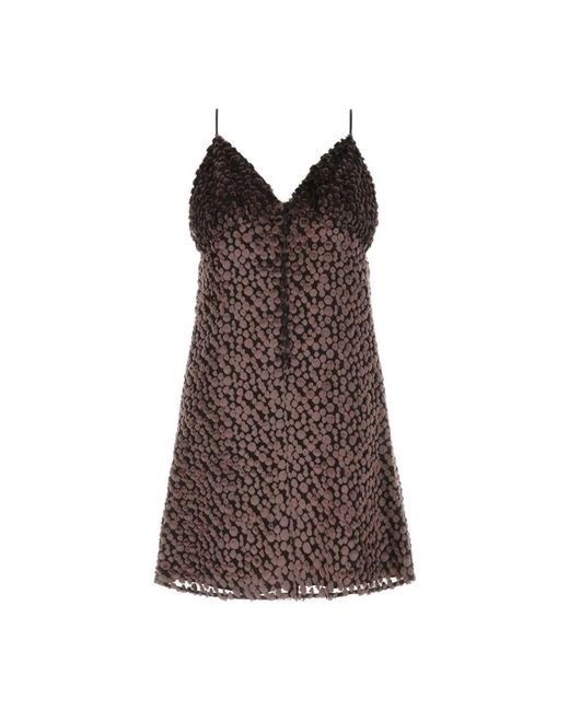 Saint Laurent Brown Short Dresses