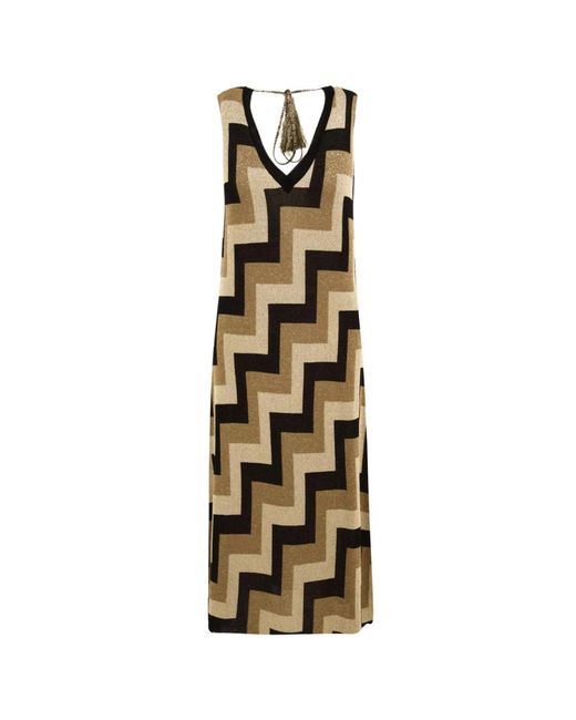 Maxi Dresses Akep en coloris Metallic