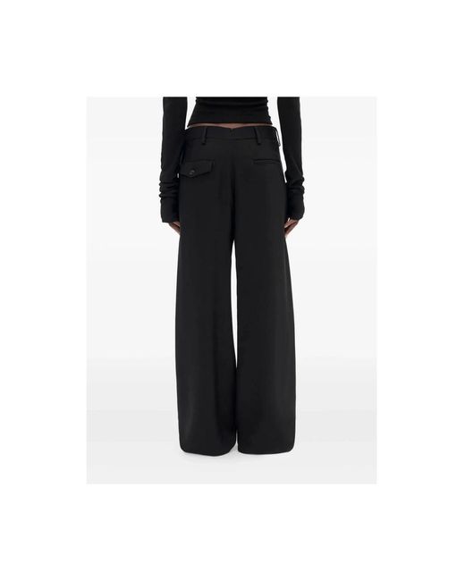Ann Demeulemeester Black Wide Trousers