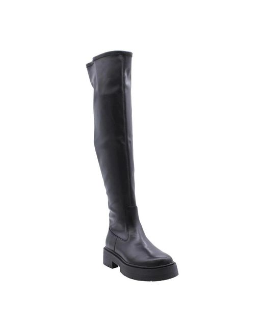 Geox Black Over-The-Knee Boots
