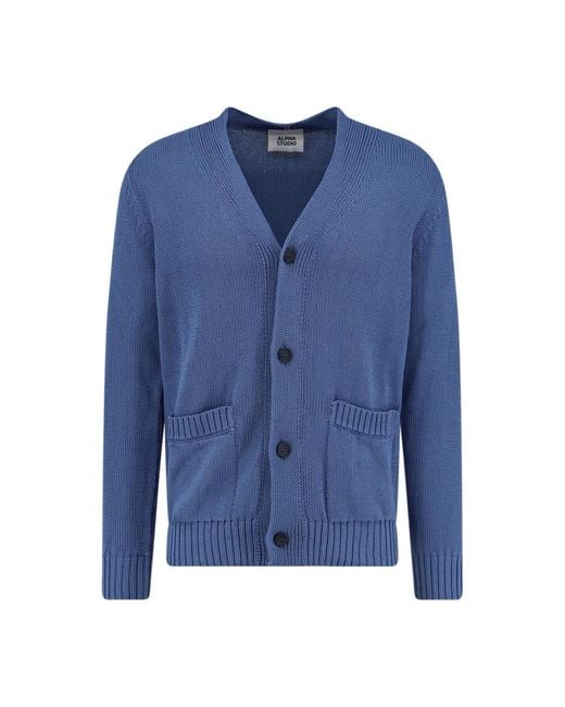 Alpha Studio Blue Cardigans for men