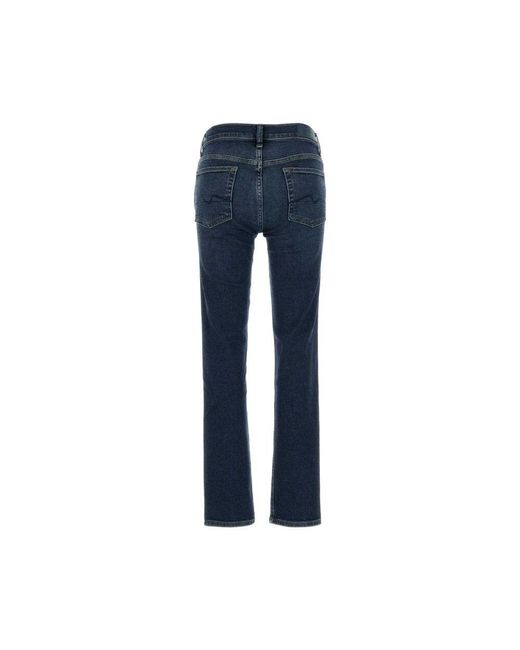 7 For All Mankind Blue Slim-Fit Jeans