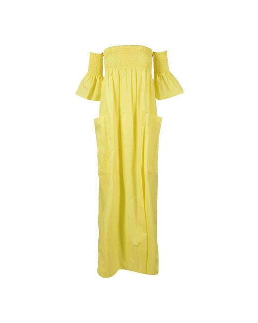 Semicouture Yellow Maxi Dresses