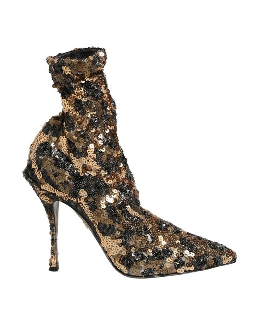 Dolce & Gabbana Brown Heeled Boots
