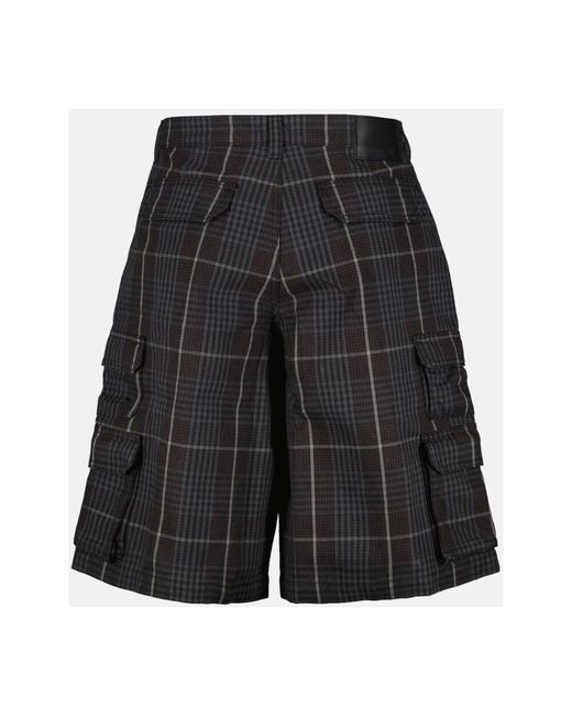 Dior Karierte Gerade Geschnittene Baumwollhose in Black für Herren