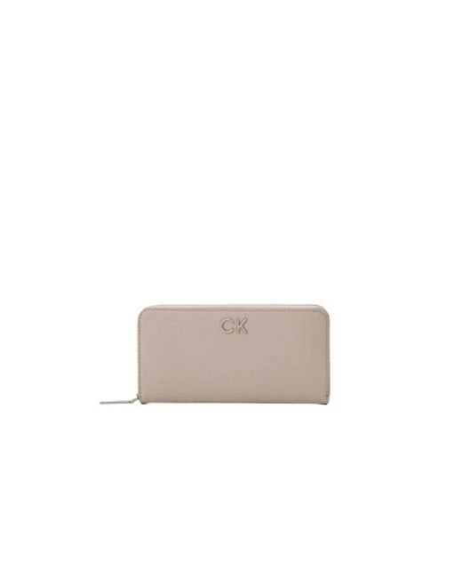 Calvin Klein Accessoires ,Lock Wallet in het Natural