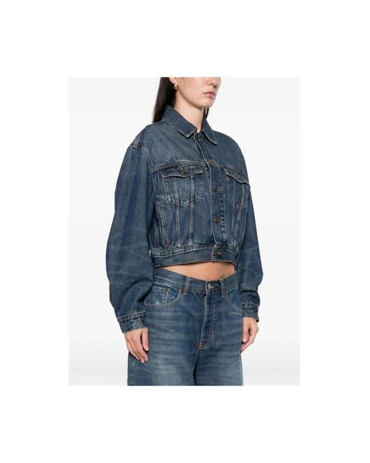FRAME Blue Button Fastening Outerwear