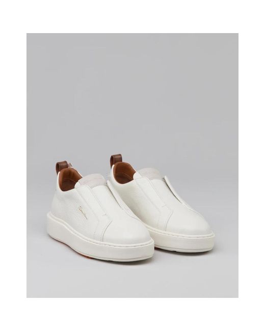 Santoni White Sneakers